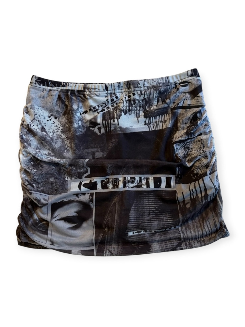 Shein abstract graphic mini skort